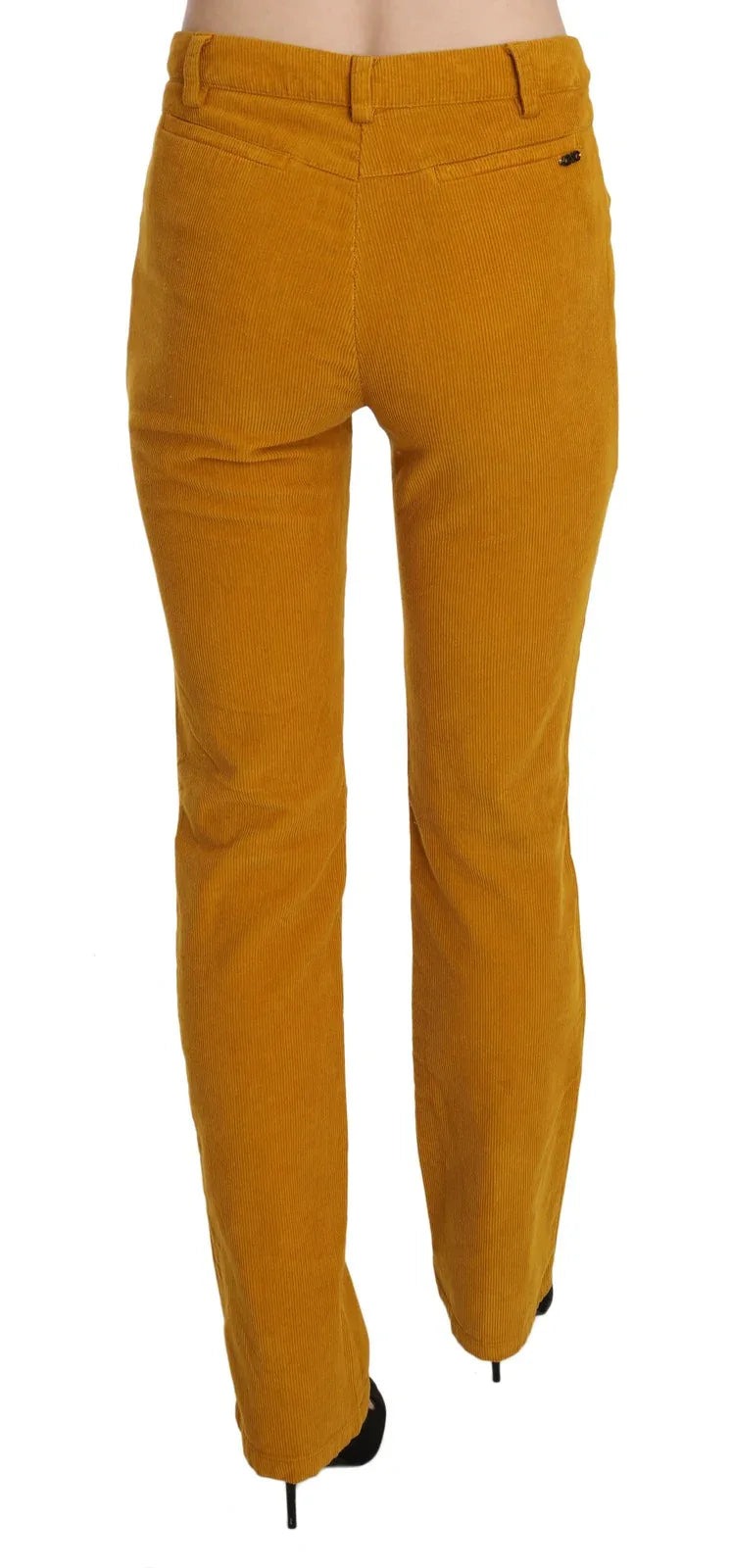 Costume National Orange High Waist Straight Trouser Pants - Zeiniez