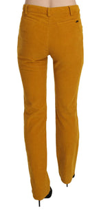 Costume National Orange High Waist Straight Trouser Pants - Zeiniez