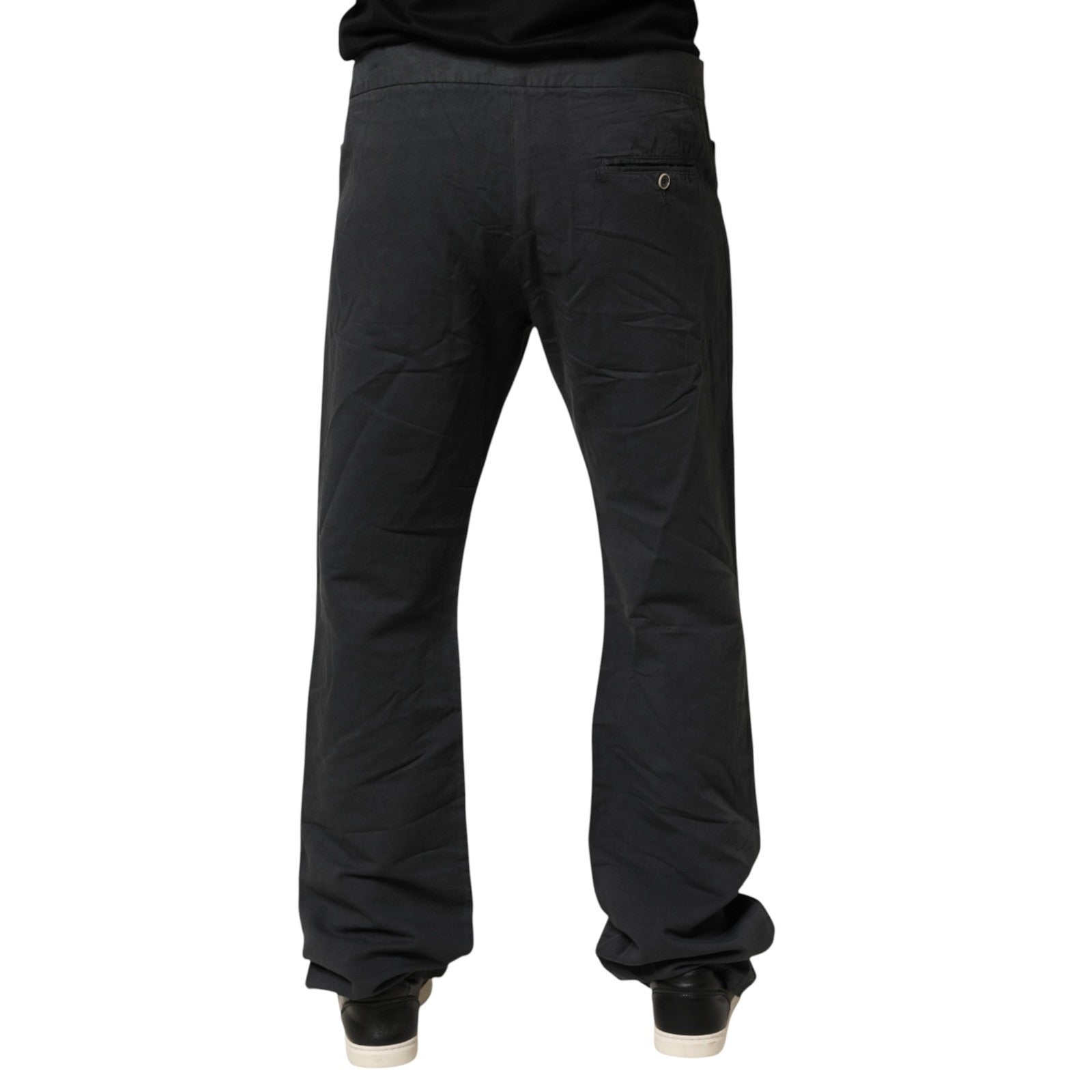 Just Cavalli Black Straight Fit Mid Waist Denim Trouser Jeans
