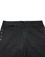 Just Cavalli Black Straight Fit Mid Waist Denim Trouser Jeans - Zeiniez