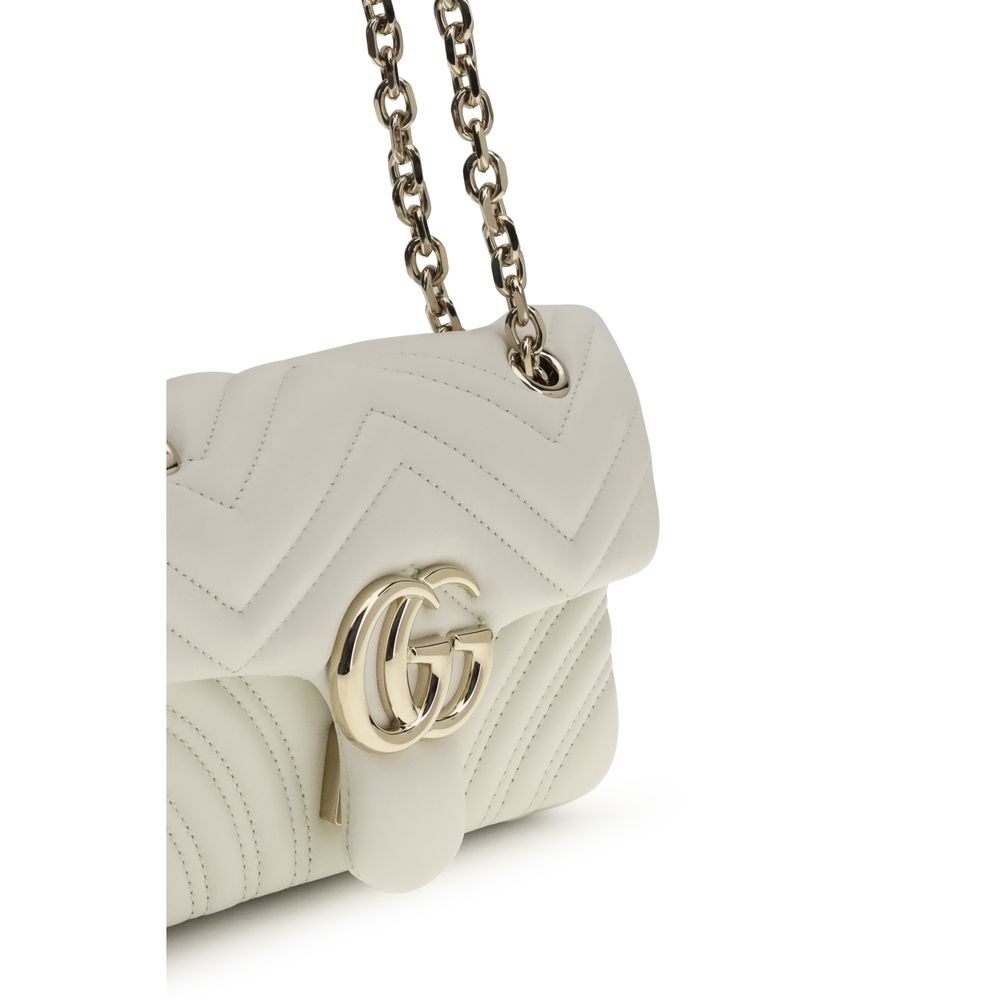 Gucci White Calf Leather Bos Taurus Shoulder Bag