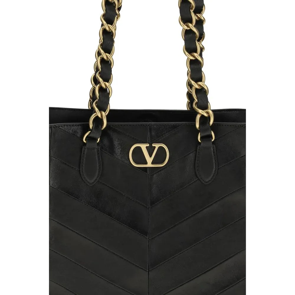 Valentino Garavani Black Napa Leather / Calf Bos Taurus Shoulder Bag - Zeiniez