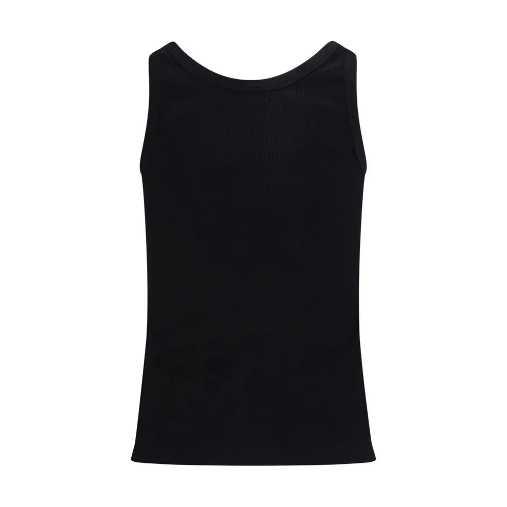 Versace Black Cotton Tank Tops - Zeiniez