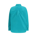 Fendi Blue Silk Dress Shirt - Zeiniez