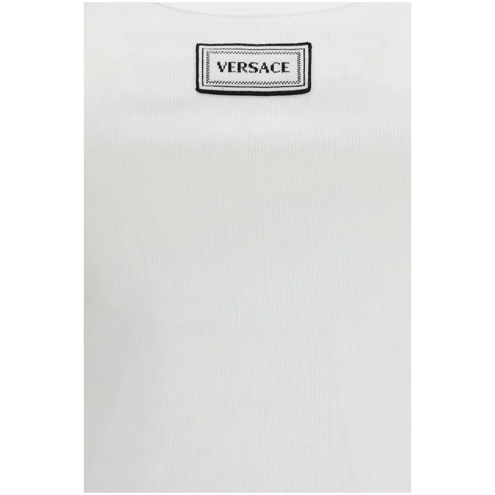 Versace White Cotton Tank Tops - Zeiniez