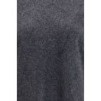 Lisa Yang Grey Cashmere Short Sleeve Sweater