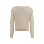 Lisa Yang Beige Fleece Wool Sweatshirt - Zeiniez