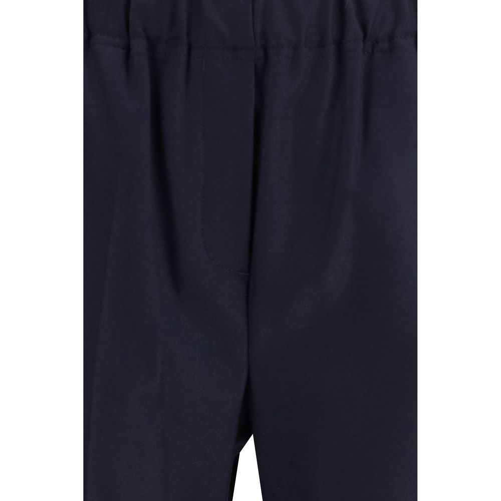 Max Mara Blue Wool Casual Pants