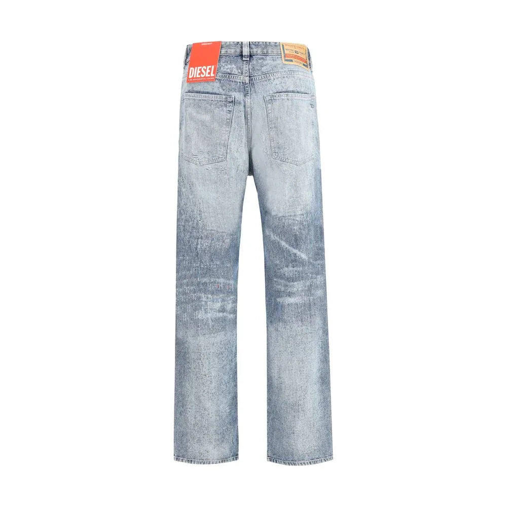 Diesel Blue Cotton Relaxed Fit Jeans - Zeiniez