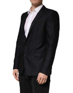 Dolce & Gabbana Blue MARTINI Single Breasted Jacket Blazer