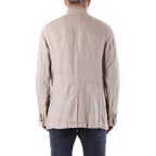 Husky Beige Linen Coat - Zeiniez