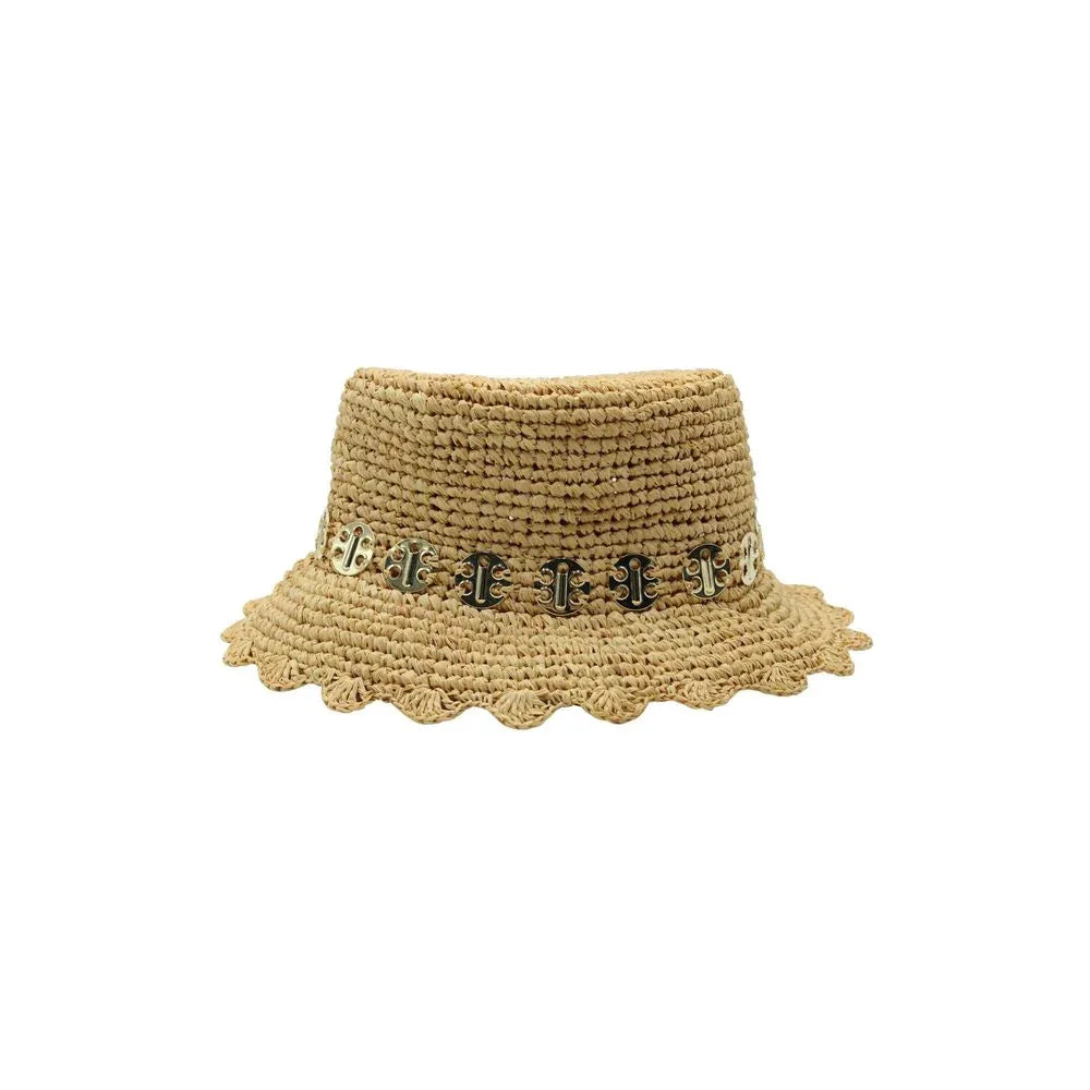 Paco Rabanne Beige Vegetable Fiber Bucket Hat - Zeiniez