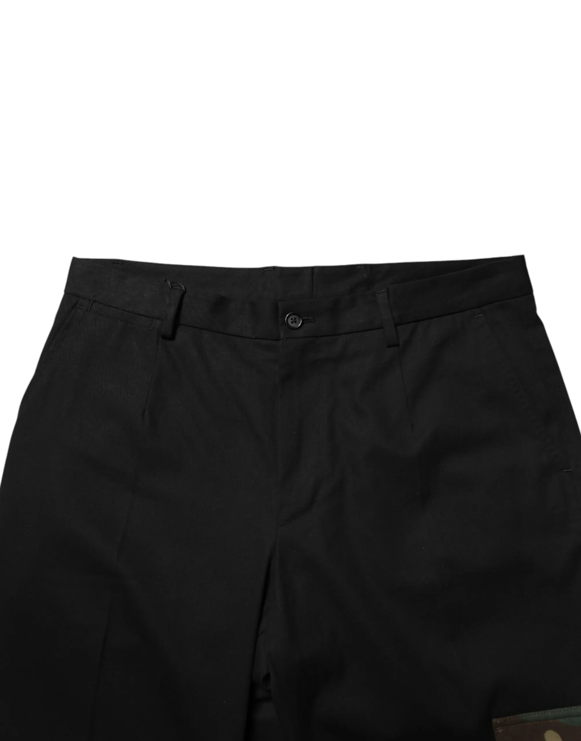 Dolce & Gabbana Black Cotton Skinny Dress Cargo Trouser Pants - Zeiniez