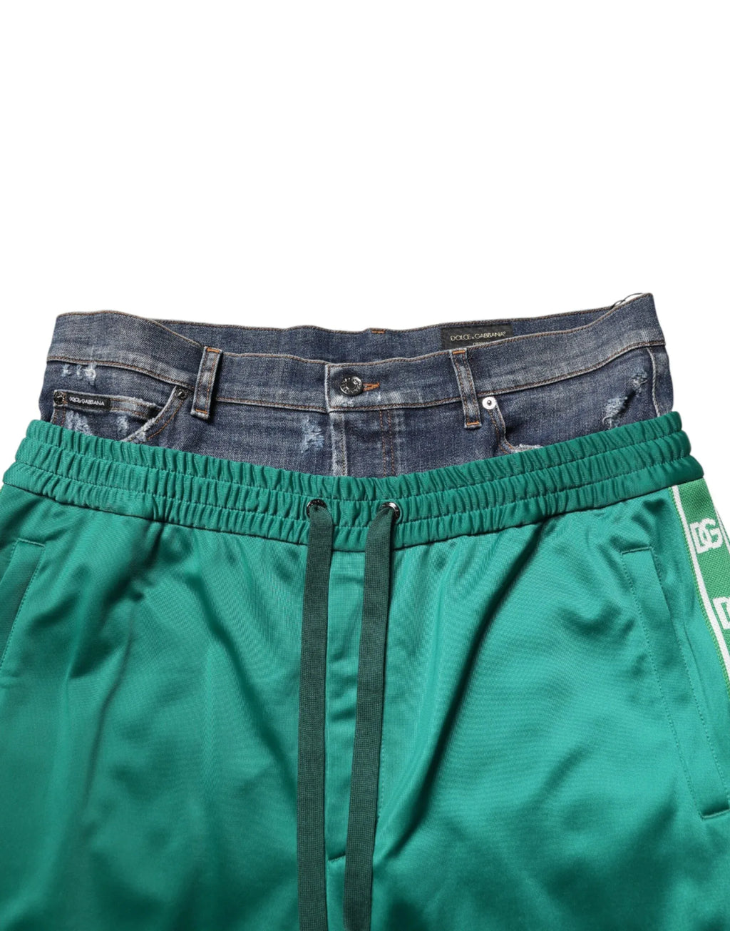 Dolce & Gabbana Multicolor Panelled Straight-Leg Denim Jeans - Zeiniez