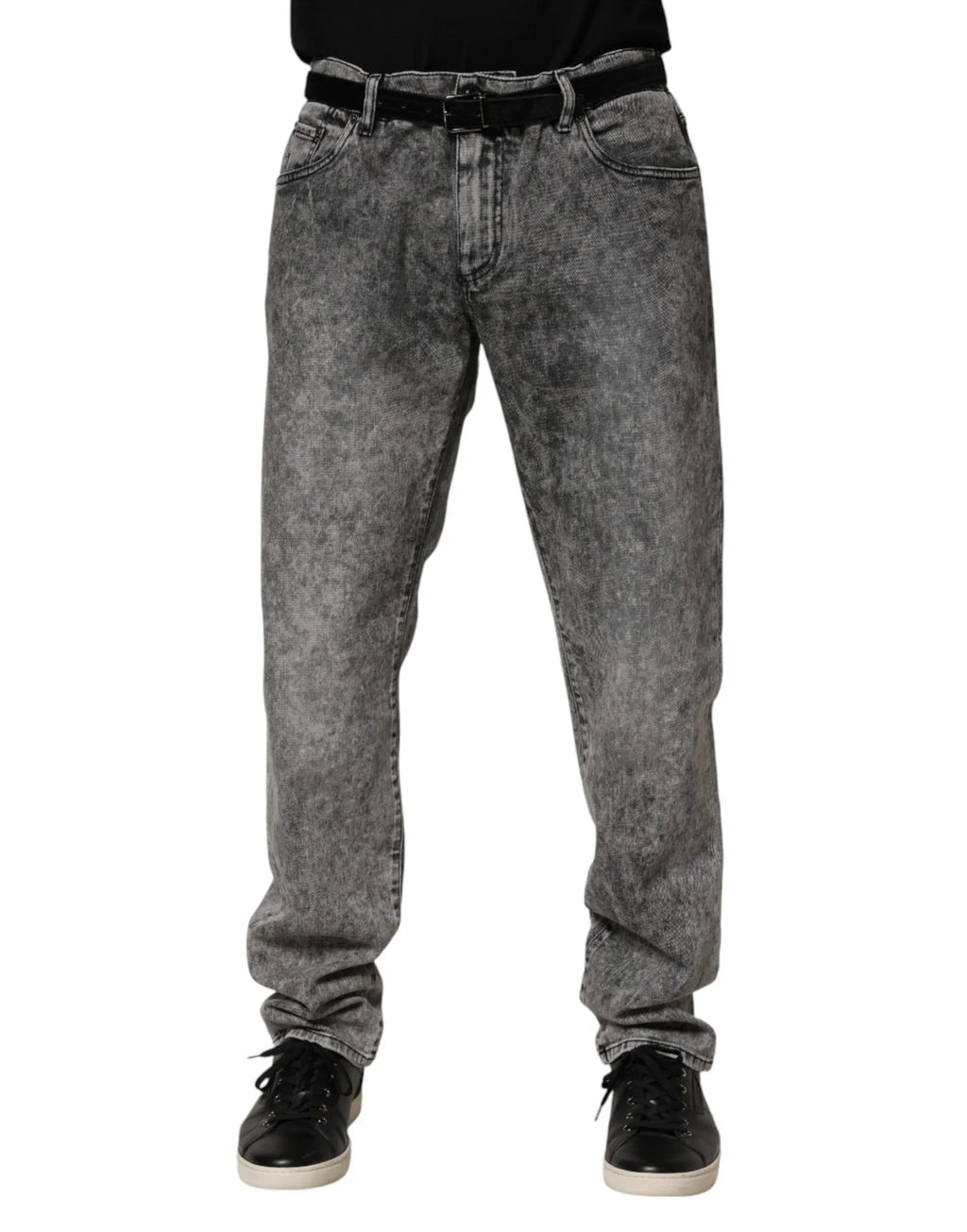 Dolce & Gabbana Gray Cotton Straight Leg Denim Trouser Jeans - Zeiniez