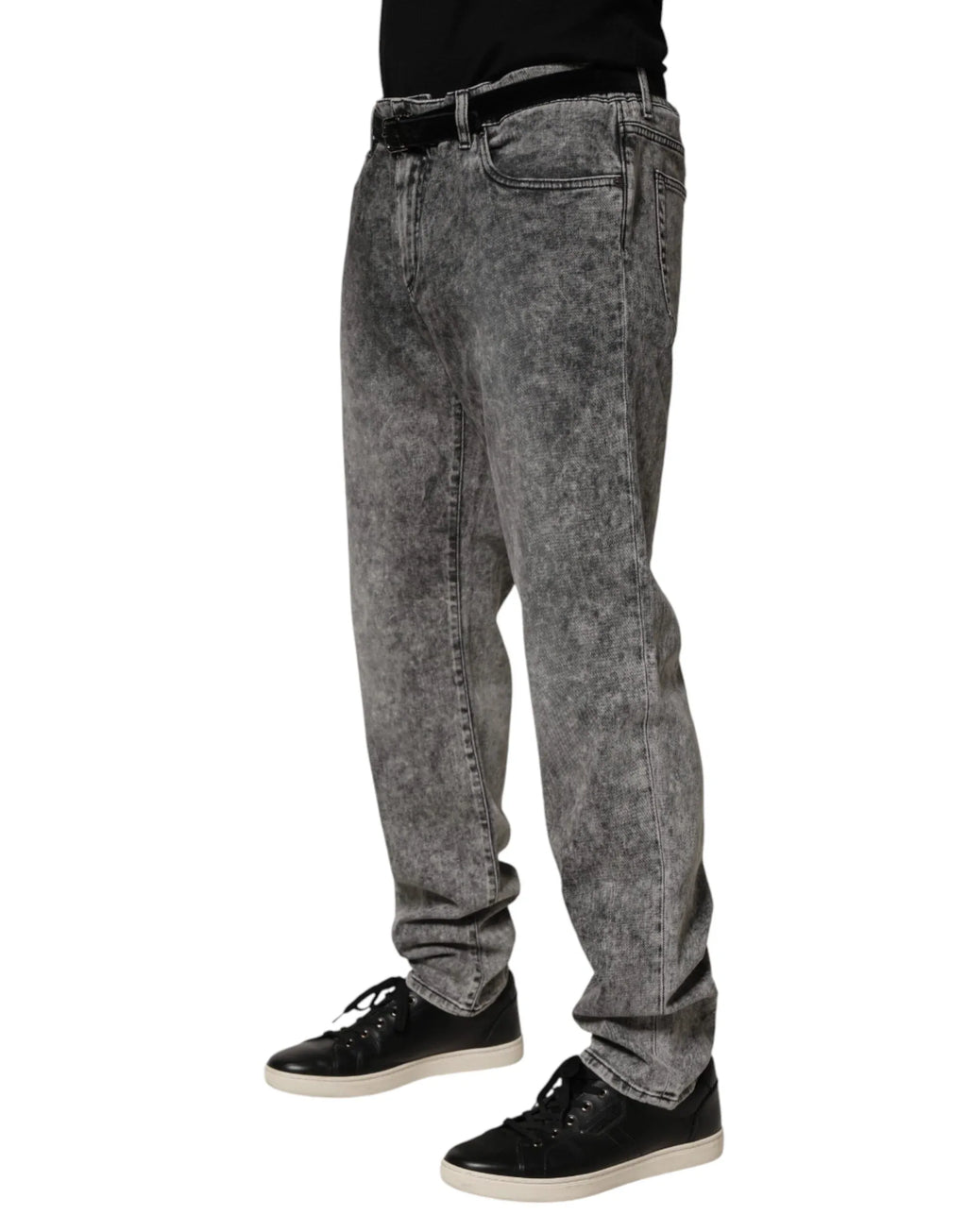 Dolce & Gabbana Gray Cotton Straight Leg Denim Trouser Jeans - Zeiniez