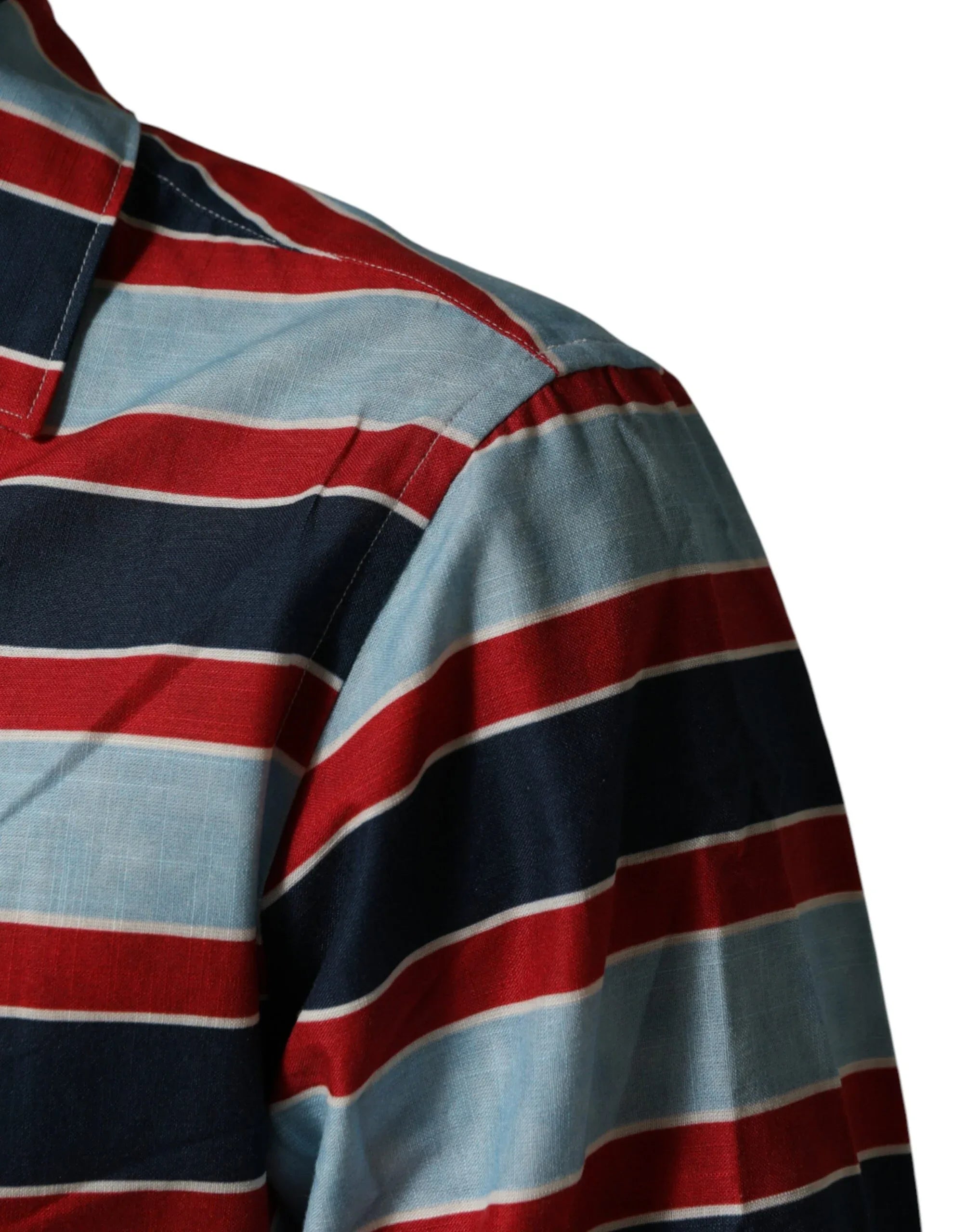 Dolce & Gabbana Multicolor Stripes Cotton Men Button Down Shirt - Zeiniez