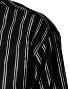Dolce & Gabbana Black Stripes Cotton Men Formal Dress Shirt - Zeiniez