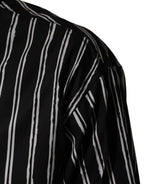 Dolce & Gabbana Black Stripes Cotton Men Formal Dress Shirt