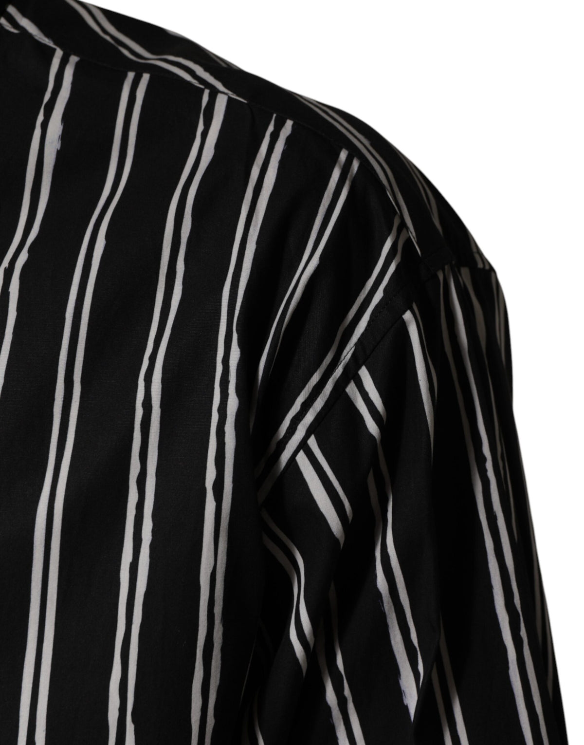 Dolce & Gabbana Black Stripes Cotton Men Formal Dress Shirt