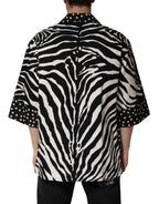 Dolce & Gabbana Black White Zebra ButtonDown Oversize Shirt - Zeiniez