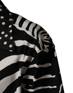 Dolce & Gabbana Black White Zebra ButtonDown Oversize Shirt - Zeiniez
