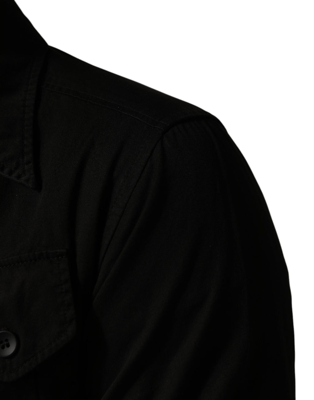 Dolce & Gabbana Black Cotton Collared Men Button Down Shirt