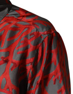 Dolce & Gabbana Gray Red Corals Short Sleeves Casual Shirt - Zeiniez