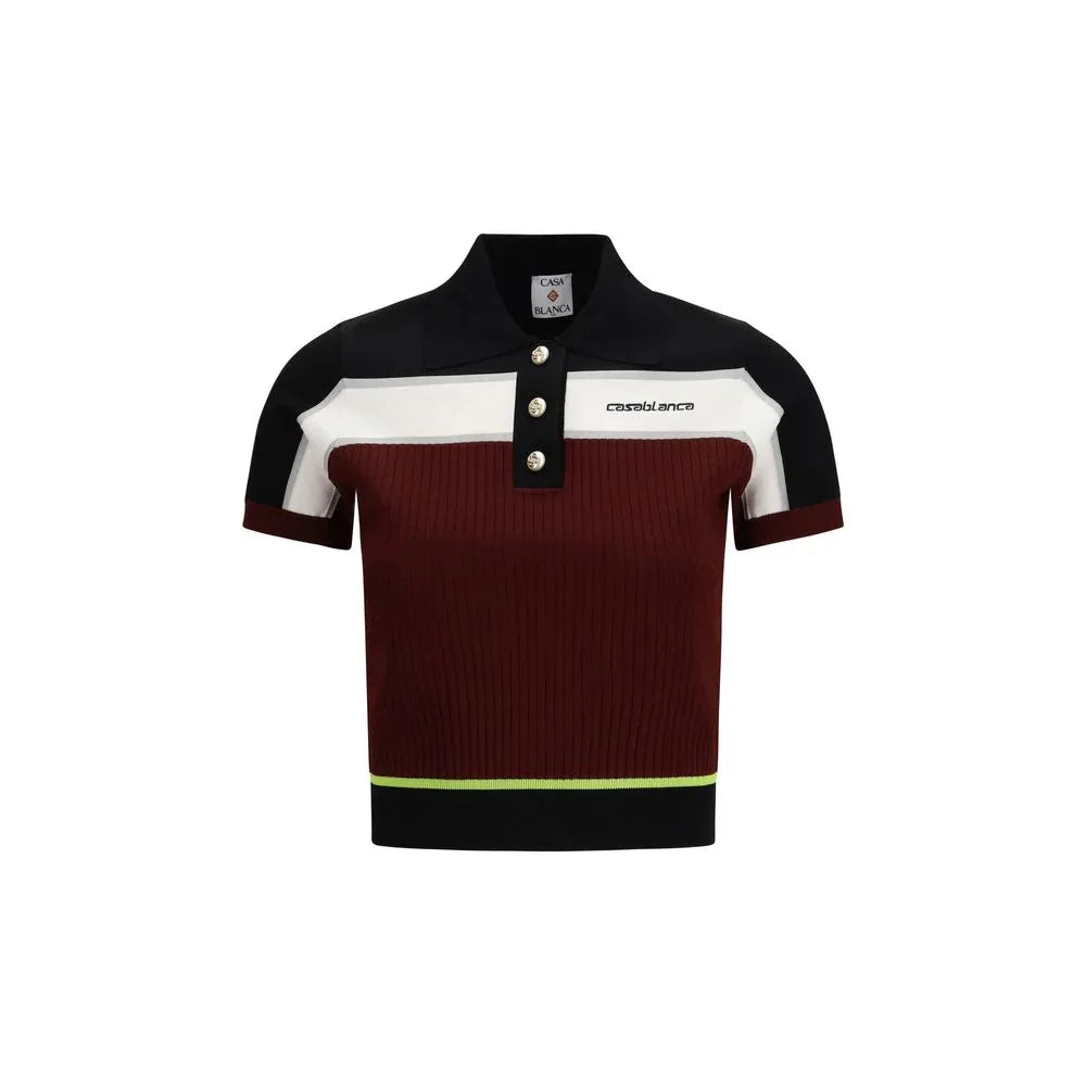 Casablanca Multicolor Viscose Polo Shirt - Zeiniez