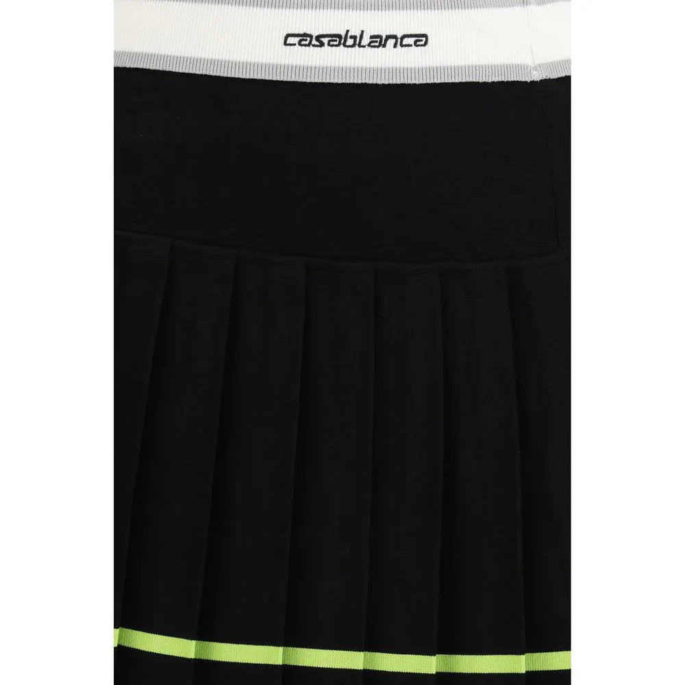 Casablanca Black Viscose Mini Skirt - Zeiniez