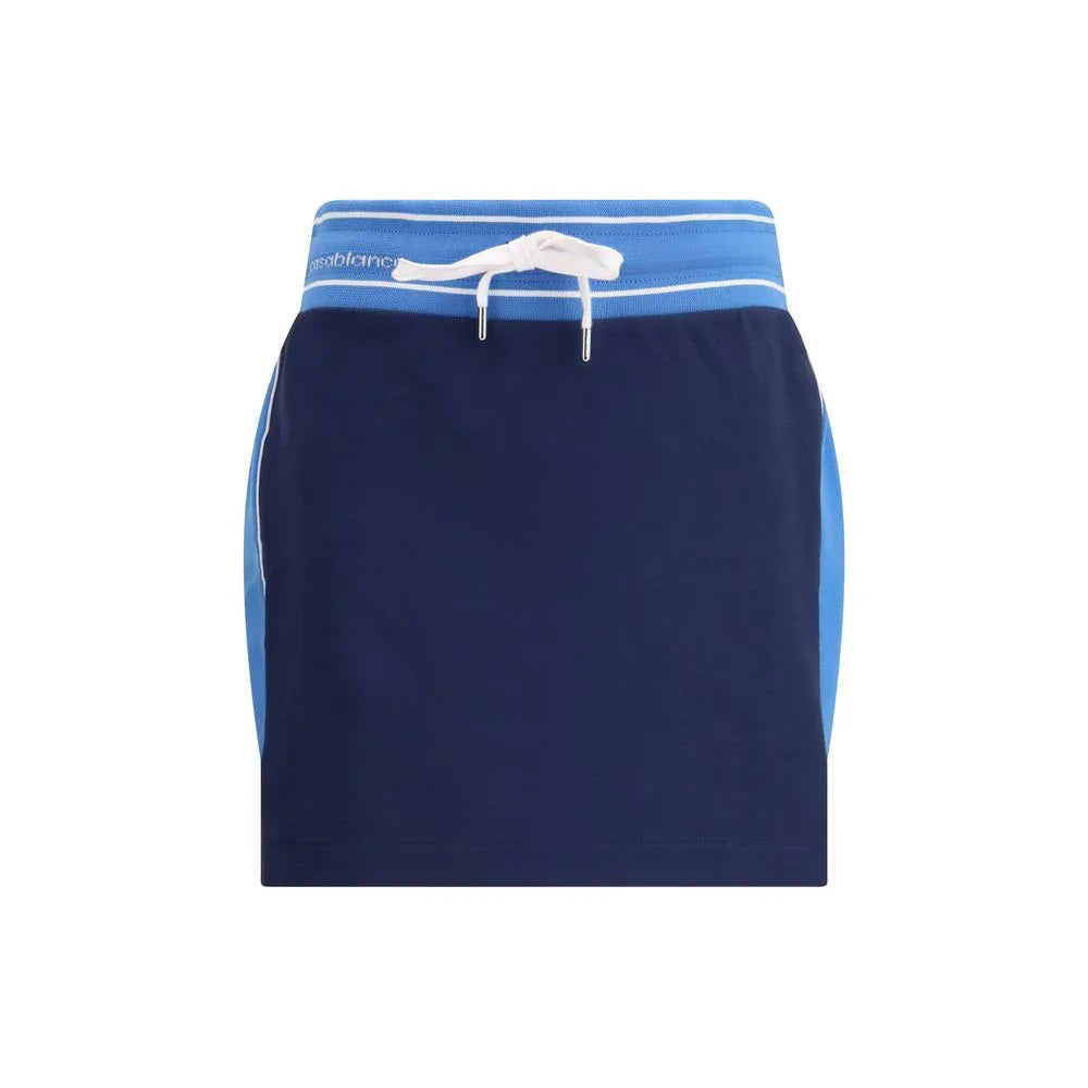 Casablanca Blue Cotton Mini Skirt - Zeiniez