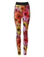 Dolce & Gabbana Multicolor Floral Leggings StretchWaist Pants - Zeiniez