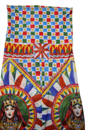 Dolce & Gabbana Multicolor Carretto Leggings High Waist Pants - Zeiniez