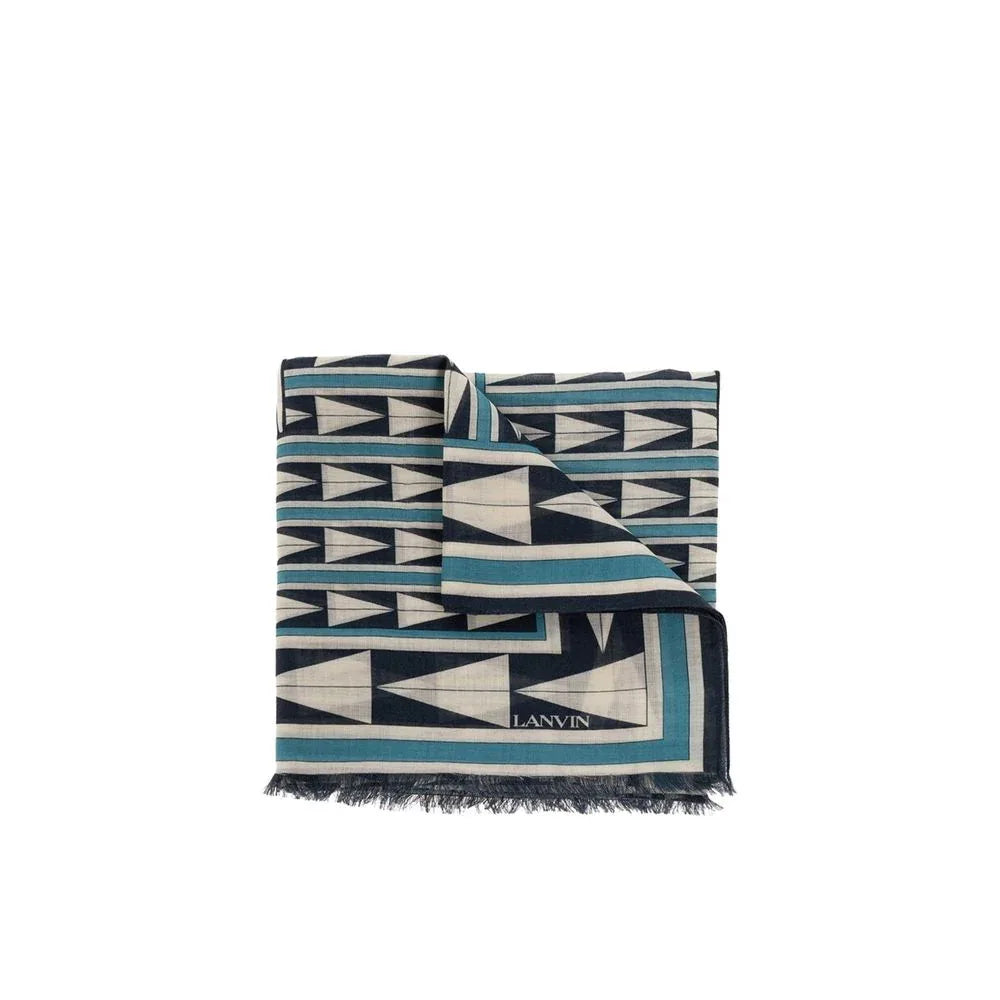 Lanvin Blue Wool Scarf - Zeiniez