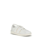 Valentino Garavani White Calf Leather Bos Taurus Low Top Sneakers