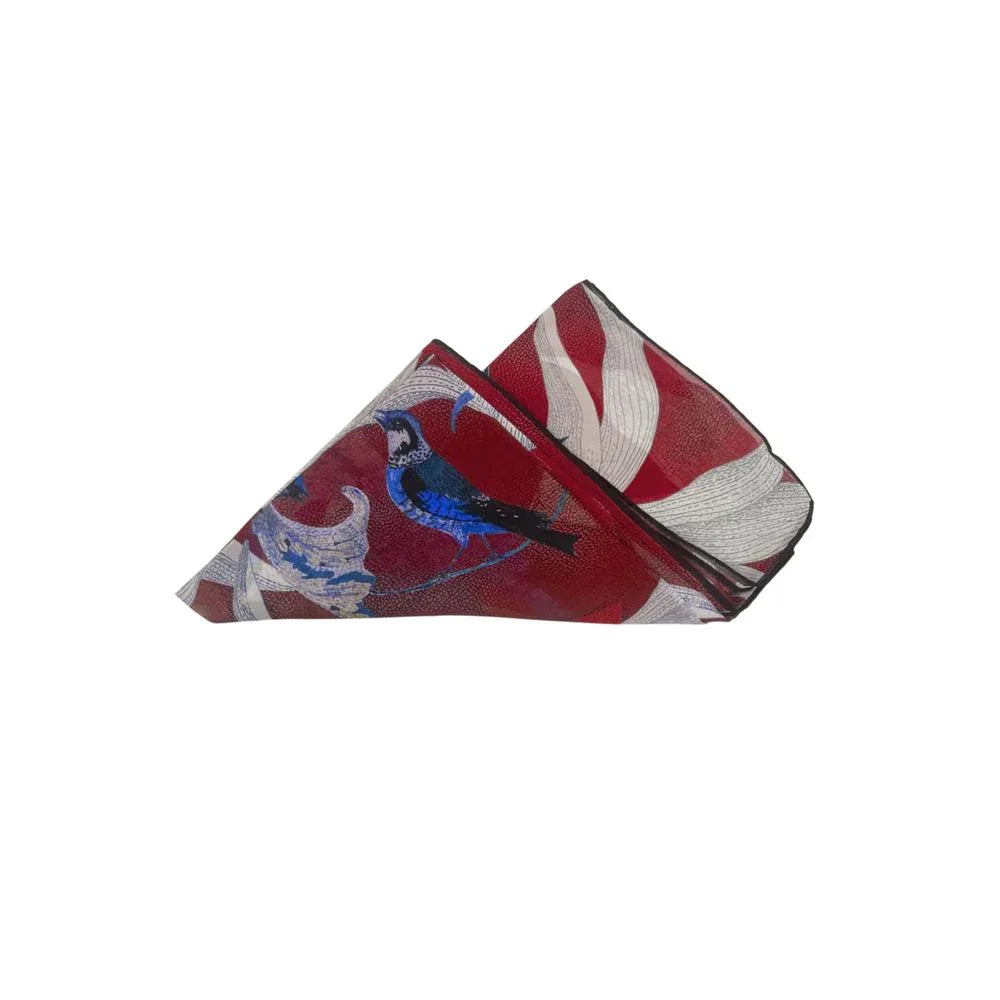 Borbonese Red Silk Women Scarf - Zeiniez