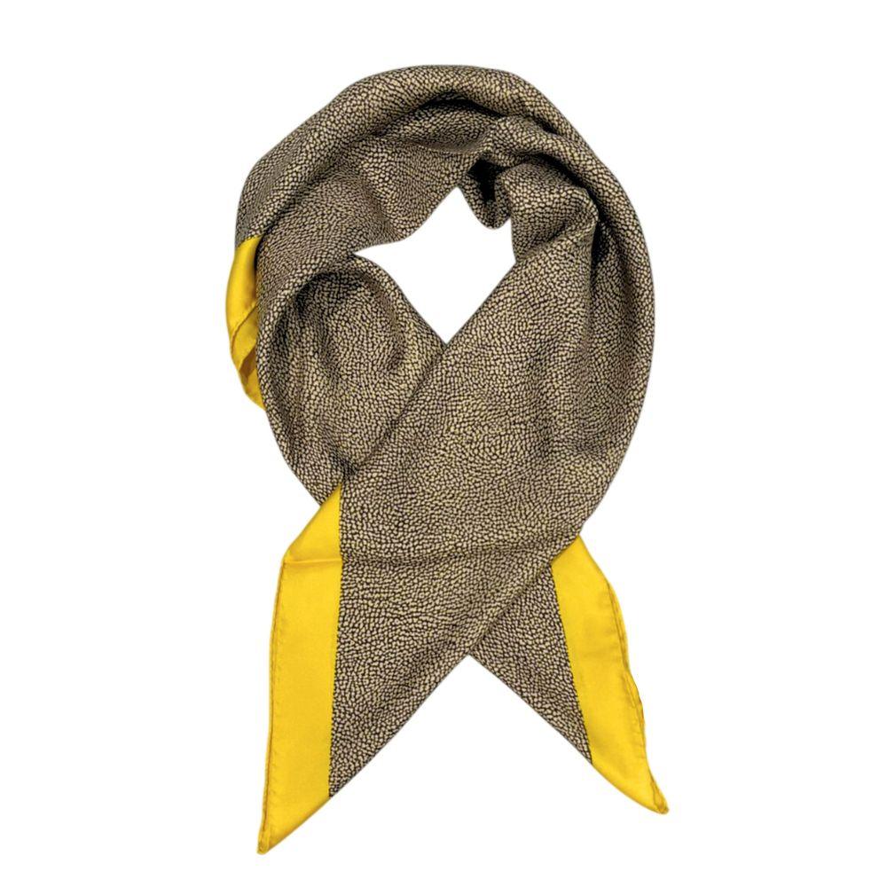Borbonese Yellow Silk Women Scarf - Zeiniez