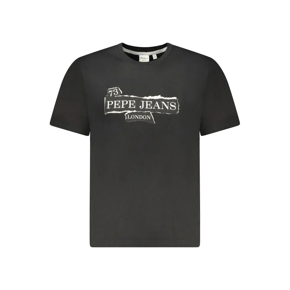 Pepe Jeans Black Cotton Men's T-Shirt - Zeiniez