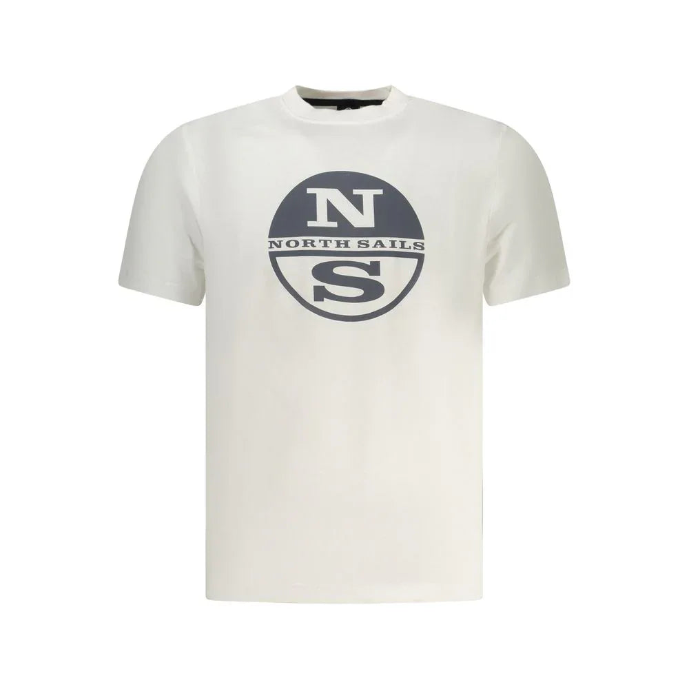 North Sails White Cotton Men T-Shirt - Zeiniez