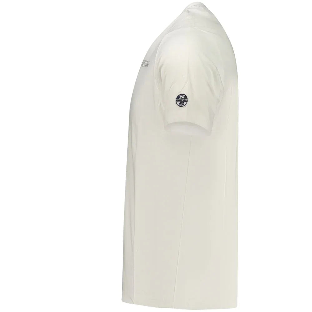 North Sails White Cotton Men T-Shirt - Zeiniez