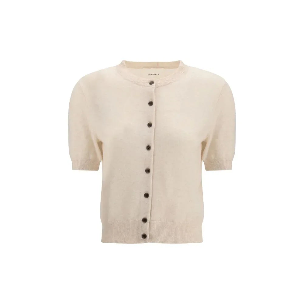 Lisa Yang Beige Cashmere Cardigan - Zeiniez