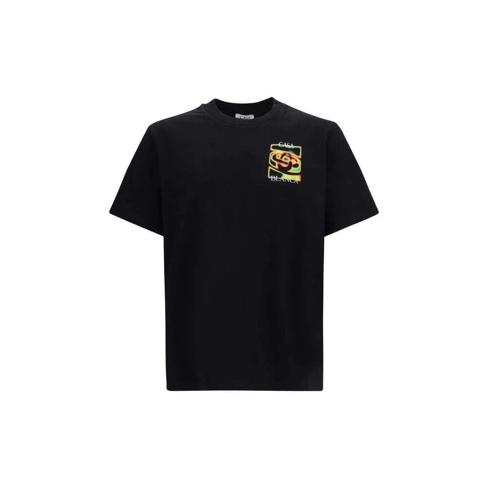 Casablanca Black Cotton T-Shirt - Zeiniez