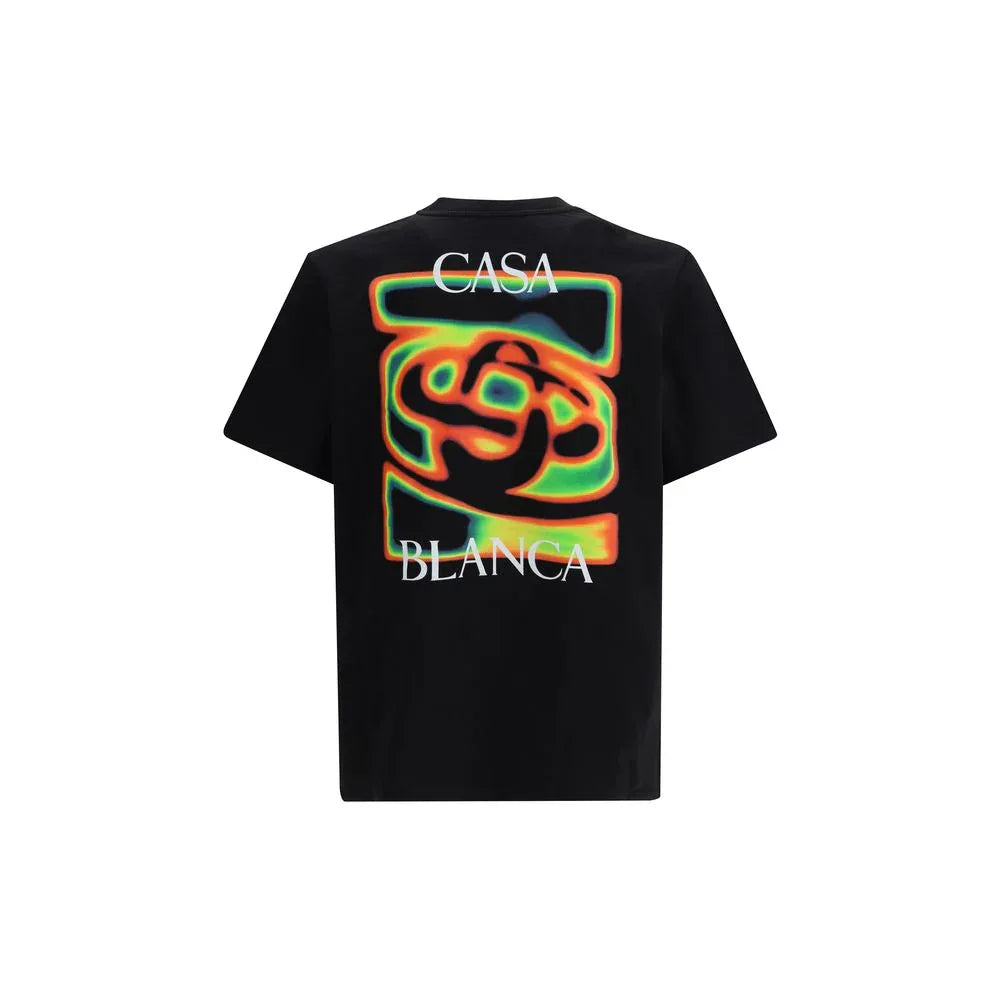 Casablanca Black Cotton T-Shirt - Zeiniez