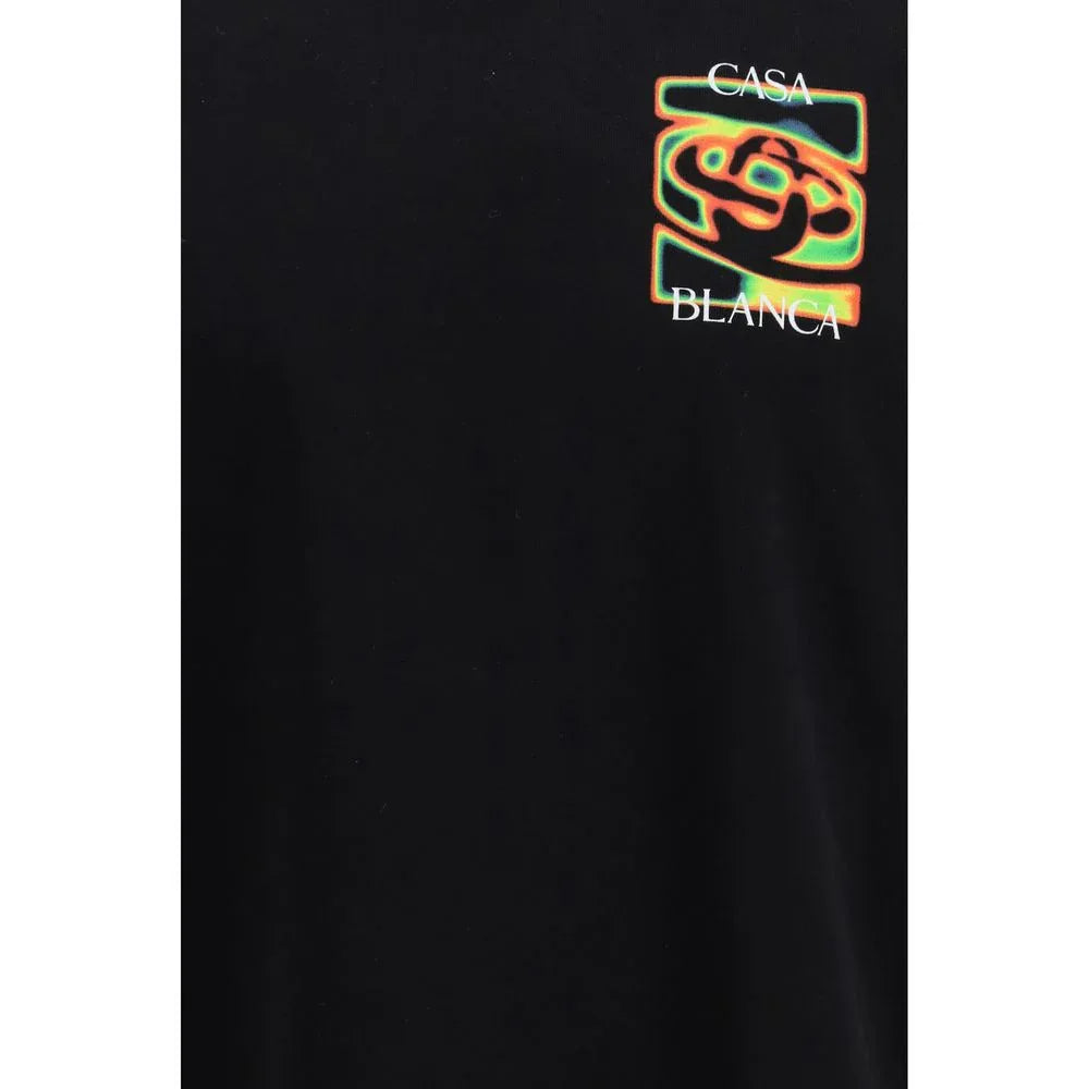 Casablanca Black Cotton T-Shirt - Zeiniez