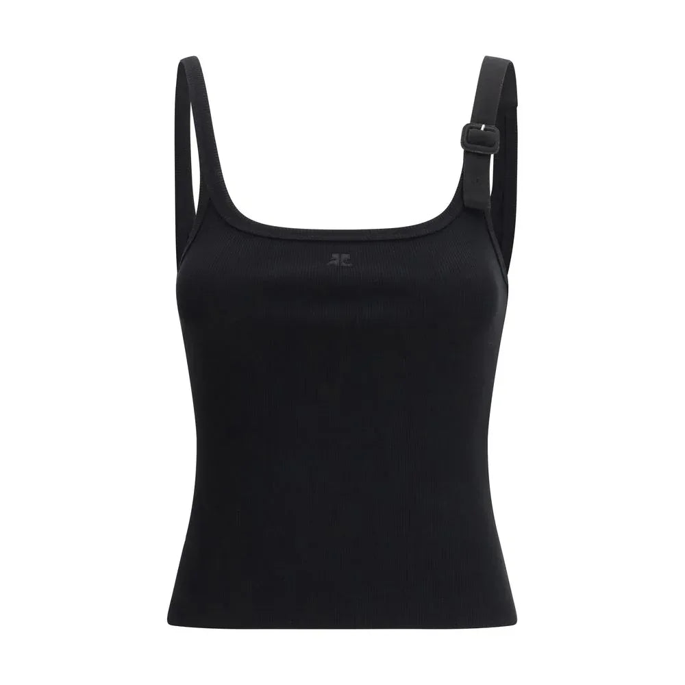 Courrèges Black Cotton Top - Zeiniez