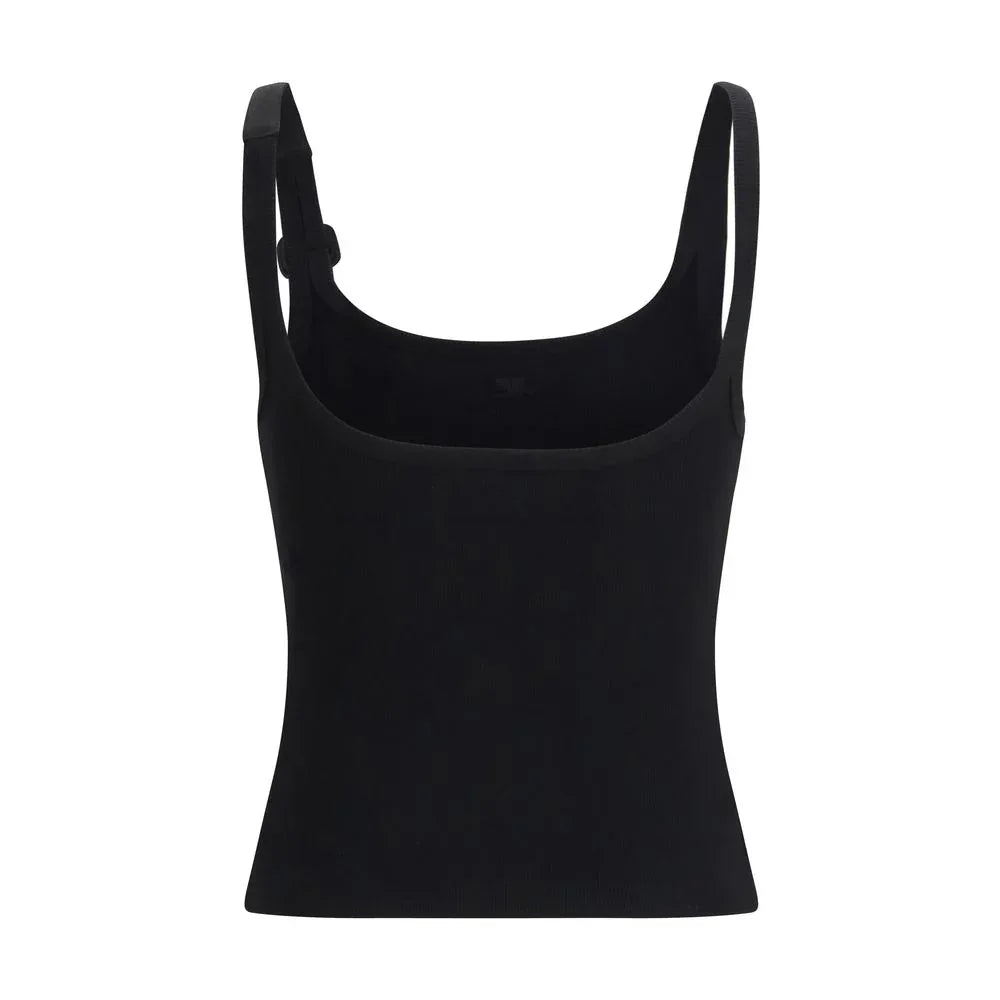 Courrèges Black Cotton Top - Zeiniez