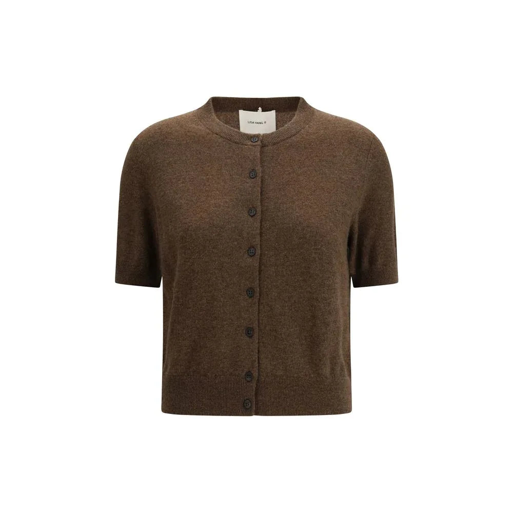 Lisa Yang Brown Cashmere Cardigan - Zeiniez