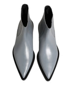 Dolce & Gabbana Light Gray Chelsea Short Ankle Boots Shoes - Zeiniez