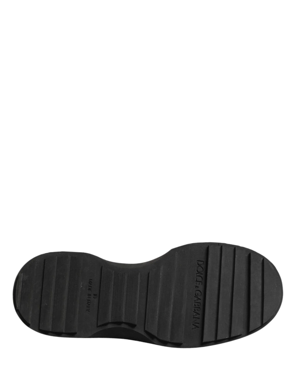 Dolce & Gabbana Black Leather DG Plaque Loafers Dress Shoes - Zeiniez