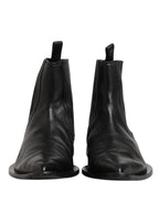 Dolce & Gabbana Black Chelsea Men Short Ankle Boots Shoes